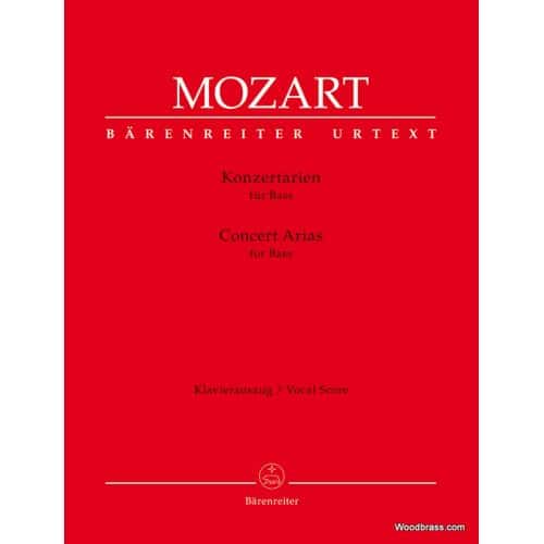 MOZART W.A. - CONCERT ARIAS FOR BASS - VOCAL SCORE