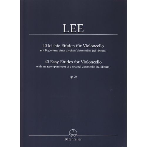 BARENREITER Lee S. - 40 Leichte Etuden Fur Violoncello Op.70