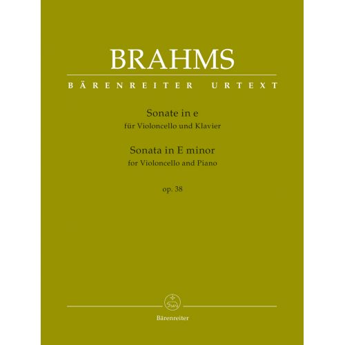  BRAHMS - SONATA IN E MINOR OP.38 - VIOLONCELLE & PIANO