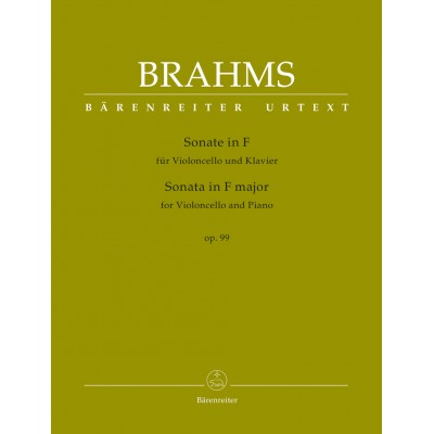 BRAHMS - SONATA IN F MAJOR OP.99 - VIOLONCELLE & PIANO 