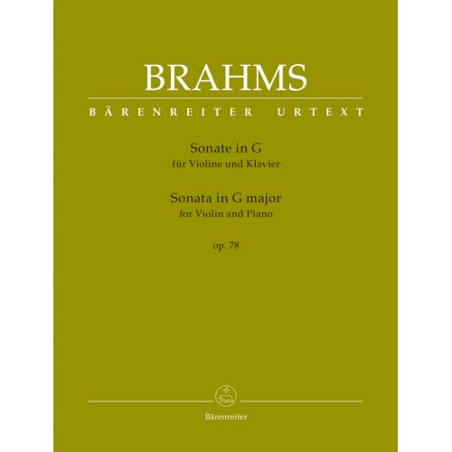 BRAHMS J. - SONATA IN G MINOR OP.78 - VIOLON & PIANO