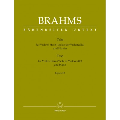 BRAHMS J. - TRIO OP.40 - VIOLIN, HORN AND PIANO
