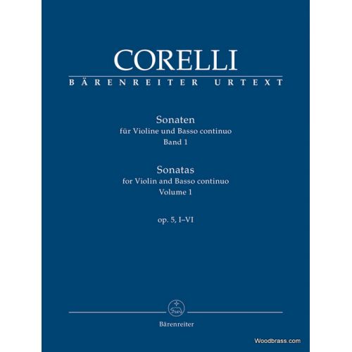 BARENREITER CORELLI A. - SONATAS FOR VIOLIN AND BASSO CONTINUO OP.5, I-VI VOL.1