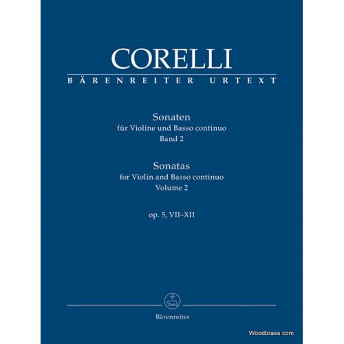 BARENREITER CORELLI A. - SONATAS FOR VIOLIN AND BASSO CONTINUO OP.5, VII-XII VOL.2