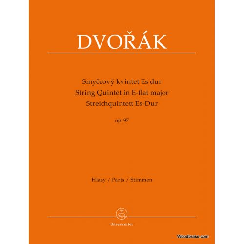 BARENREITER DVORAK A. - STRING QUINTET IN E-FLAT MAJOR OP.97 - PARTS