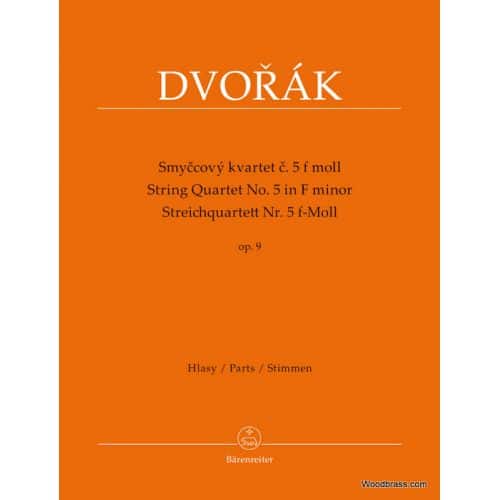 DVORAK A. - STRING QUARTET N°5 IN F MINOR OP.9 - PARTS