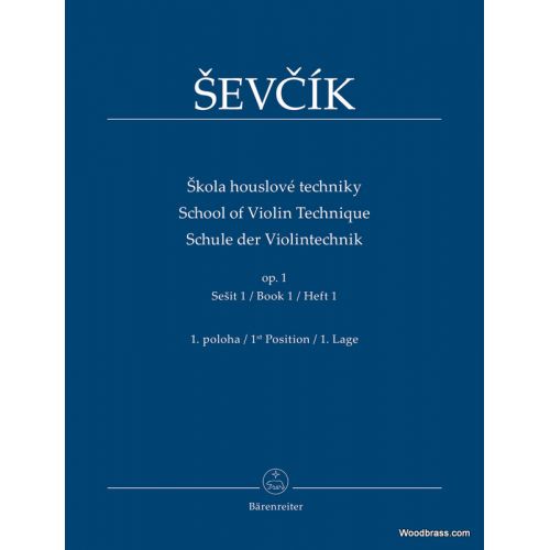 BARENREITER SEVCIK O. - SCHOOL OF VIOLIN TECHNIQUE OP.1 BOOK 1