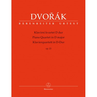BARENREITER Dvorak A. - Piano Quartet In D Major Op.23