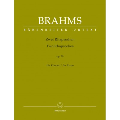 BRAHMS J. - 2 RHAPSODIES OP.79 - PIANO