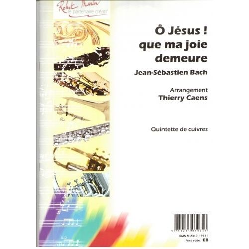 ROBERT MARTIN Bach J.S. - Caens T. - O Jsus Que Ma Joie Demeure
