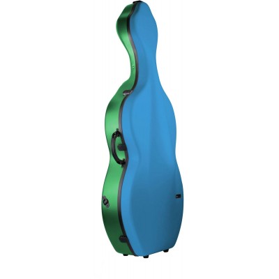 Étui Violoncelle 4/4 Hightech Bonbon + Roues - Bleu/Vert