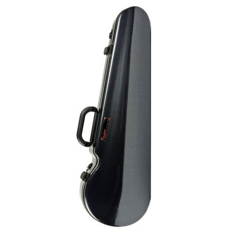 4/4 HIGHTECH CONTOURED VIOLIN CASE - BLACK CARBON LOOK