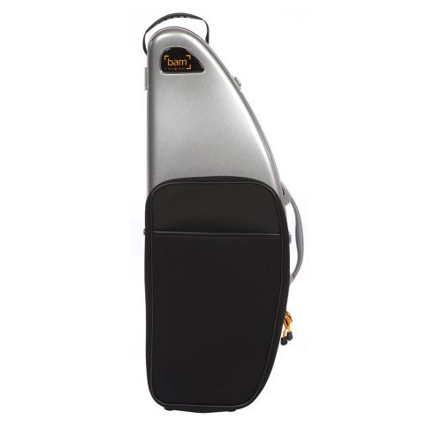 BAM Étui Saxophone Ténor Hightech La Defense + Poche - Aluminium Brossé