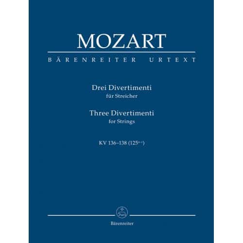 MOZART W. A. - DREI DIVERTIMENTI FÜR STREICHQUARTETT ODER STREICHORCHESTER - CONDUCTEUR DE POCHE 