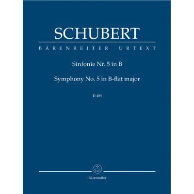 SCHUBERT FRANZ - SYMPHONY N°5 D 485 - SCORE