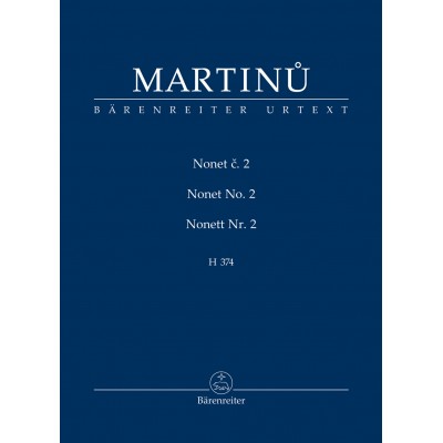 MARTINU B. - NONET No.2 - SCORE
