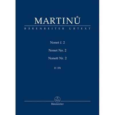 BARENREITER MARTINU B. - NONET No.2 - SCORE