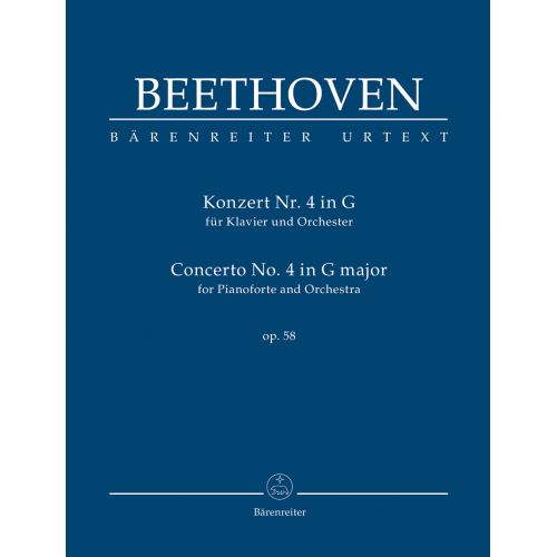 BEETHOVEN - CONCERTO No.4 G major op. 58 FOR PIANO & ORCHESTRA - SCORE 