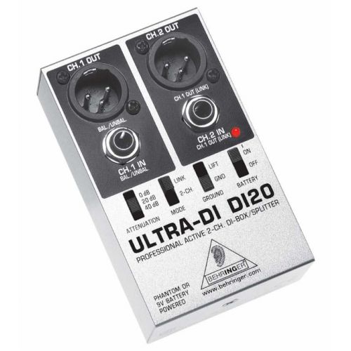 BEHRINGER ULTRA DI DI20 BOITIER DE DIRECT ET SPLITTER ACTIF 2 CANAUX - DI 20