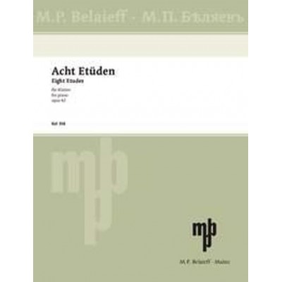 BELAIEFF Skrjabin Alexander - 8 Etudes Op.42 - Piano