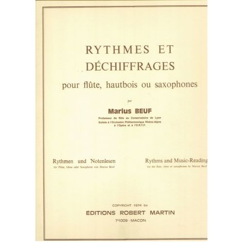 ROBERT MARTIN BEUF - RYTHMES ET DÉCHIFFRAGES