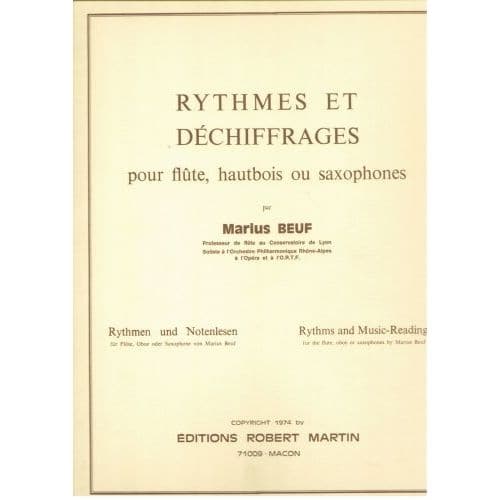 ROBERT MARTIN BEUF - RYTHMES ET DCHIFFRAGES