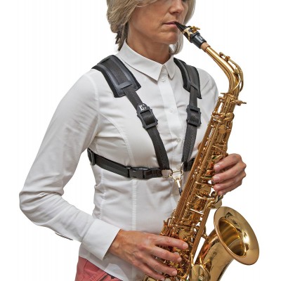 S41CMSH - SAXOPHONE HARNESS ALTO / TENOR / BARITONE CONFORT FEMALE (METAL SNAP HOOK)