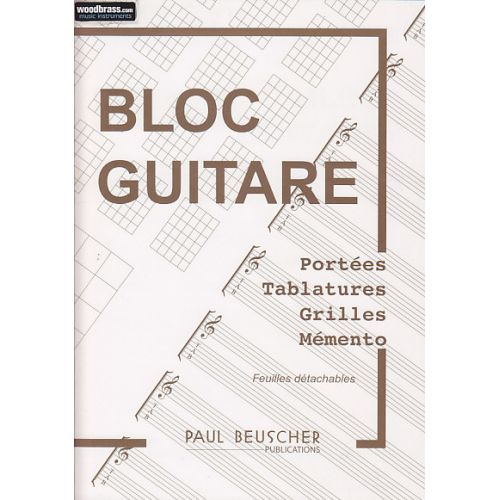 HEXAMUSIC BLOC GUITARE - TABLATURES, GRILLES ET CHORD BOXES 