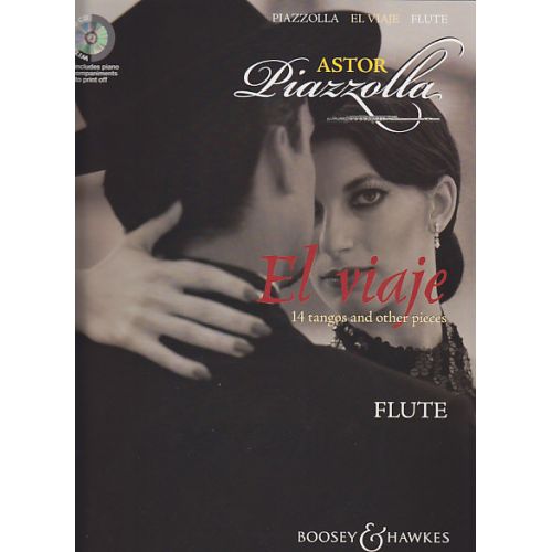 PIAZZOLLA ASTOR - EL VIAJE + CD - FLUTE, PIANO