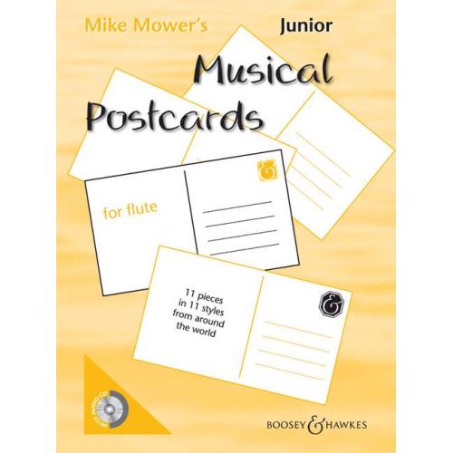 MOWER MIKE - JUNIOR MUSICAL POSTCARDS + CD - FLUTE
