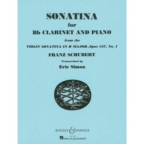 BOOSEY & HAWKES SCHUBERT FRANZ - SONATINA OP. 137/1 - CLARINET AND PIANO
