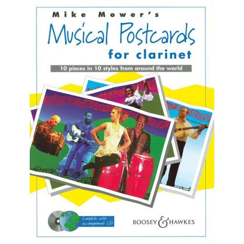 BOOSEY & HAWKES MOWER MIKE - MUSICAL POSTCARDS + CD - CLARINET