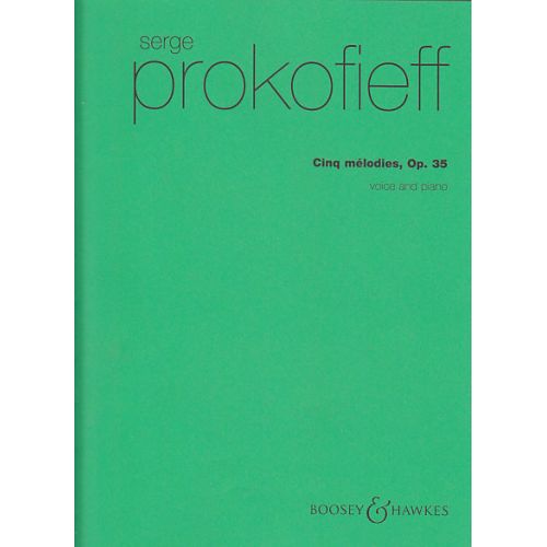 BOOSEY & HAWKES PROKOFIEFF S. - 5 MELODIES OP. 35 - CHANT-PIANO