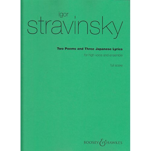 STRAWINSKY I. - TWO POEMS BY K. BALMONT - SOPRANO ET ORCHESTRE 