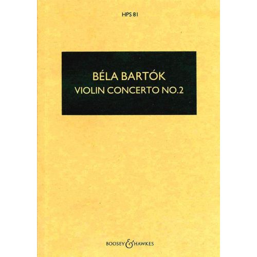 BOOSEY & HAWKES BARTOK BELA - VIOLIN CONCERTO NO. 2 - VIOLIN AND ORCHESTRA