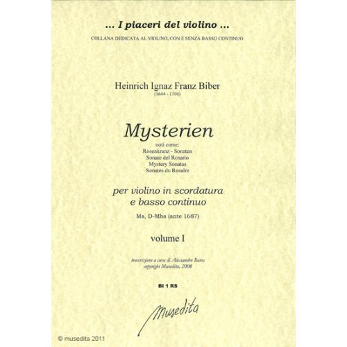 MUSEDITA BIBER HEINRICH IGNAZ FRANZ - MYSTERIEN - VIOLON ET BASSE CONTINUE
