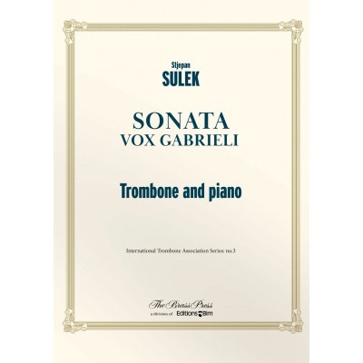 SULEK S. - SONATA - TROMBONE & PIANO