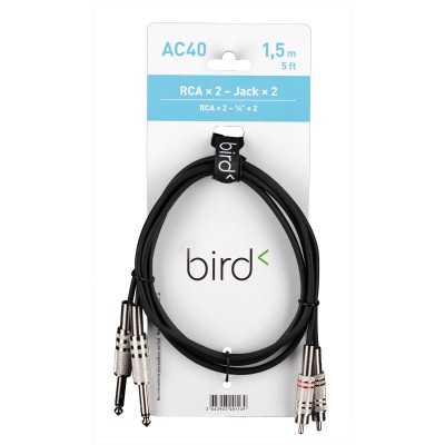 BIRD INSTRUMENTS AC40 - 2 RCA / 2 JACK MALE - 1,5M