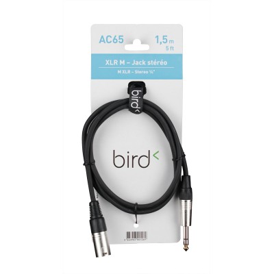 BIRD INSTRUMENTS AC65 - XLR MALE / JACK STEREO - 1,5M