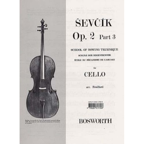 SEVCIK CELLO OP.2 PART.3 ECOLE DE L'ARCHET