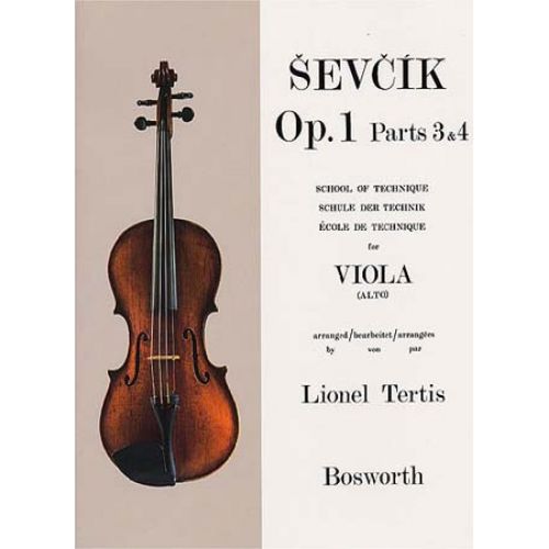 SEVCIK - ETUDES OP.1 PARTS 3 ET 4 ECOLE DE LA TECHNIQUE - ALTO
