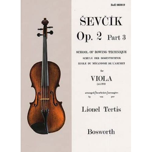 SEVCIK - OP.2 PART.3 - MECANISME DE L'ARCHET - ALTO