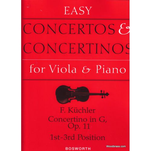 BOSWORTH KUCHLER F. - CONCERTINO IN G OP.11 1ST-3RD POSITION - VIOLA, PIANO