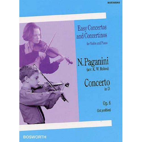 BOSWORTH PAGANINI N. - CONCERTO IN D OP.6 - VIOLON ET PIANO