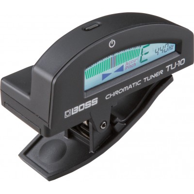 BOSS TU-10-BK CLIP-ON CHROMATIC TUNER WITH COLOUR DISPLAY