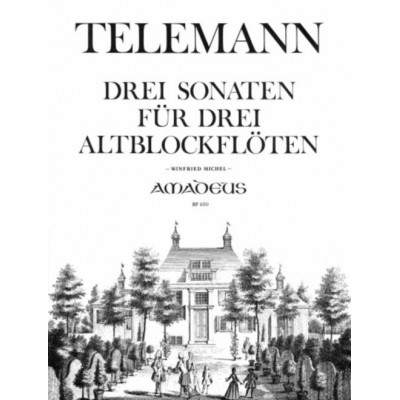 TELEMANN G.P. - 3 TRIOS - 3 TREBLE RECORDERS