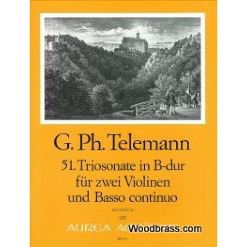 TELEMANN G.PH. - 51. TRIOSONATE IN B-DUR (SONATA POLONAISE) - 2 VIOLONS, BC