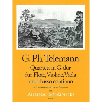 AMADEUS Telemann - Quartet In G-dur TW 43:G5 - Score & Parts