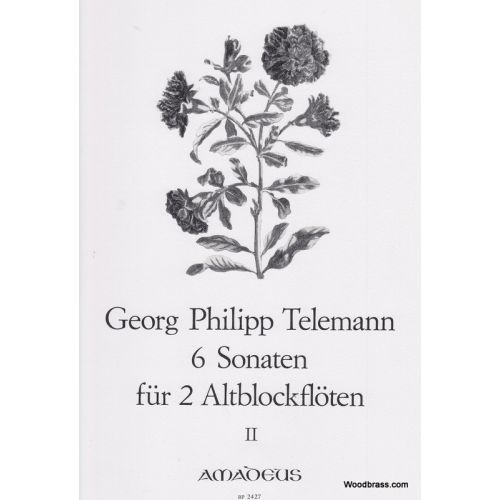  Telemann G.p. - 6 Sonatas  Vol. 2 - 2 Treble Recorders