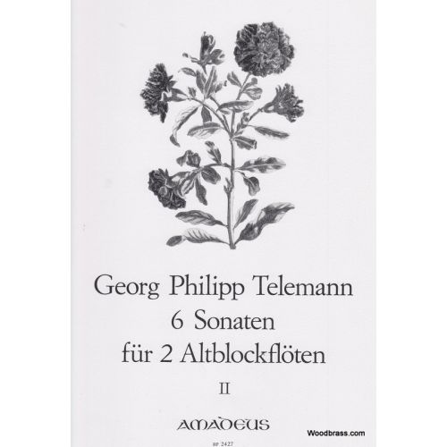 AMADEUS Telemann G.P. - 6 Sonatas Vol. 2 - 2 Treble Recorders